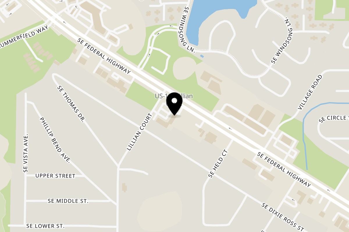 Map showing the location of ICHIMARU MY FAV (Cove Road) on 6220 SE Federal Hwy in Stuart